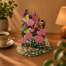 LTC003 3D pop-up kaart Little Moments - bloementuin