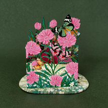 LTC003 3D pop-up kaart Little Moments - bloementuin