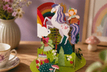 LTC004 3D pop-up kaart Little Moments - honden en planten
