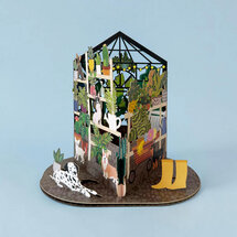 LTC004 3D pop-up kaart Little Moments - honden en planten