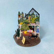 LTC004 3D pop-up kaart Little Moments - honden en planten