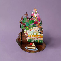 LTC008 3D pop-up kaart Little Moments - thee en koekjes