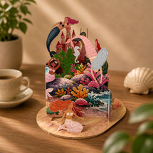 LTC009 3D pop-up kaart Little Moments - zeemeermin