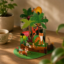 LTC010 3D pop-up kaart Little Moments - jungle