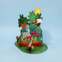 LTC010 3D pop-up kaart Little Moments - jungle