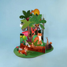 LTC010 3D pop-up kaart Little Moments - jungle