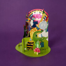 LTC011 3D pop-up kaart Little Moments - dierenverjaardag