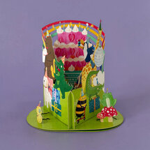 LTC011 3D pop-up kaart Little Moments - dierenverjaardag