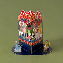 LTC012 3D pop-up kaart Little Moments - dierendraaimolen