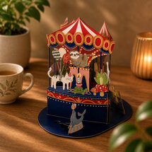 LTC012 3D pop-up kaart Little Moments - dierendraaimolen