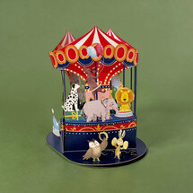 LTC012 3D pop-up kaart Little Moments - dierendraaimolen