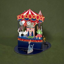 LTC012 3D pop-up kaart Little Moments - dierendraaimolen