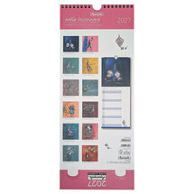CAL25527 lange kalender 2026-2027 gaelle boissonnard - roze, blauw - 16 maanden