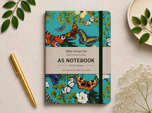 VOL1 - luxe notitieboek A5 (14,8 x 21 cm) - vlindertuin