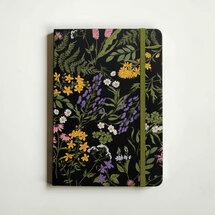 VOL2 - luxe notitieboek A5 (14,8 x 21 cm) - middernacht tuin