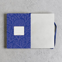 VOL6 - luxe notitieboek A5 (14,8 x 21 cm) - blauw koraal