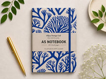 VOL6 - luxe notitieboek A5 (14,8 x 21 cm) - blauw koraal