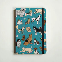 VOL10 - luxe notitieboek A5 (14,8 x 21 cm) -  honden parade