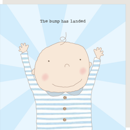 GF459 – rosiemadeathing wenskaart Gin & Frolics - boy bump landed