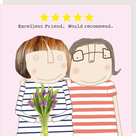 GF266 – rosiemadeathing wenskaart Gin & Frolics - five star friend