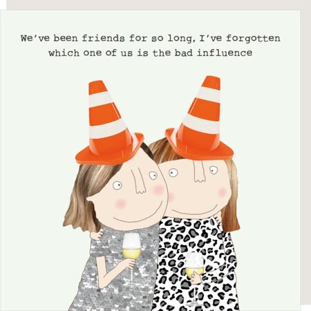 GF528 – rosiemadeathing wenskaart Gin & Frolics - bad influence
