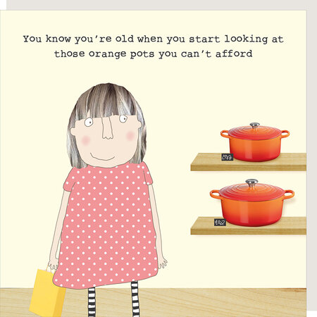 GF566 – Rosie made a thing wenskaart - orange pots