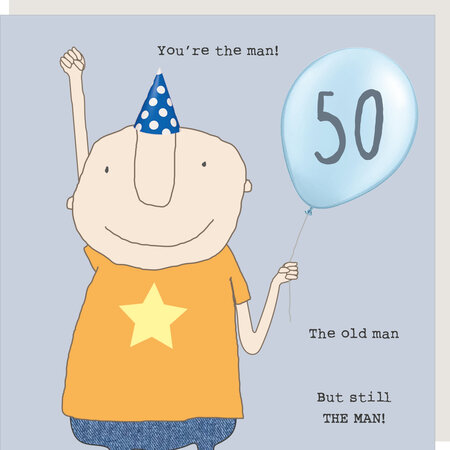 GFA033 – Rosie made a thing wenskaart - boy 50 the man