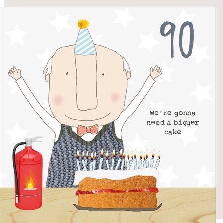 GFA017 – Rosie made a thing wenskaart - boy 90 cake