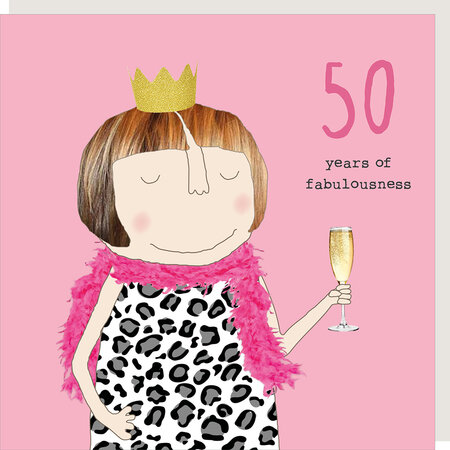 GFA055 – Rosie made a thing wenskaart - girl 50 fabulousness