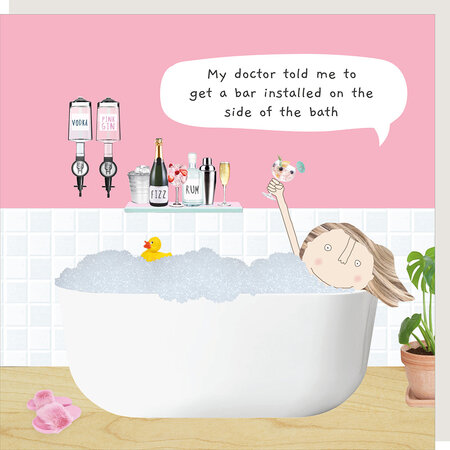 BB069 – Rosie made a thing wenskaart - bath bar