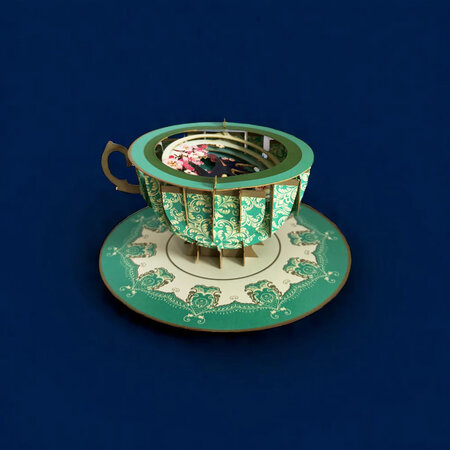 TEA010 a Cup of Tea kaart - kersenbloesem