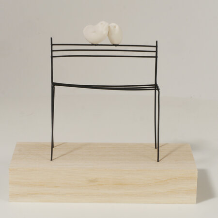 Sculptuur Laurent Trébout - ons bankje - notre banc