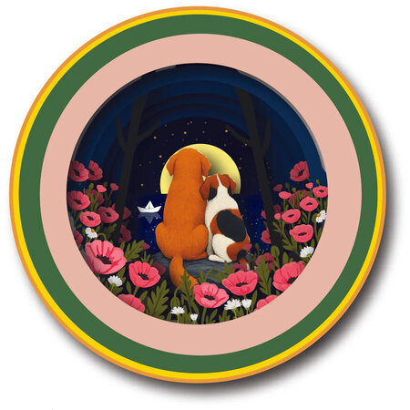 TEA018 a Cup of Tea kaart - honden