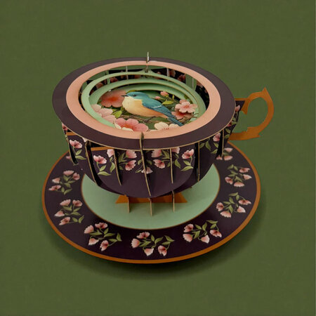 TEA024 a Cup of Tea kaart - vogel