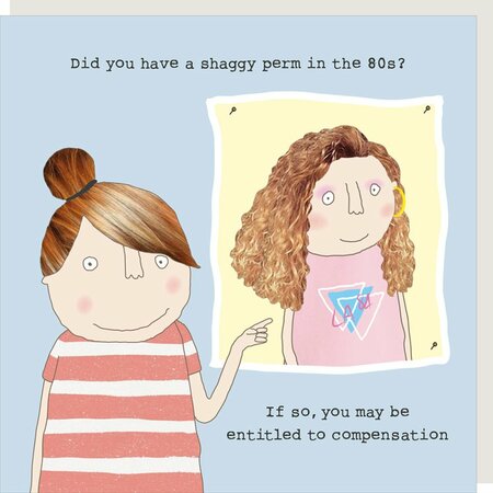 GF606 – Rosie made a thing wenskaart - shaggy perm