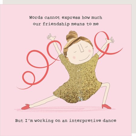 GF611 – Rosie made a thing wenskaart - friendship dance