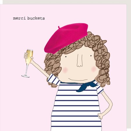 GF195 – Rosie made a thing wenskaart - merci buckets