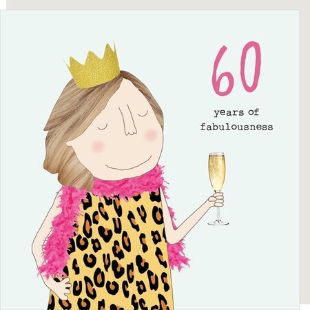 GFA068 – Rosie made a thing wenskaart - girl 60 fabulousness