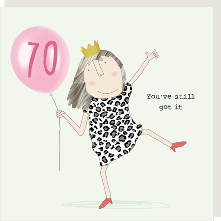 GFA070 – Rosie made a thing wenskaart - girl 70 still got it