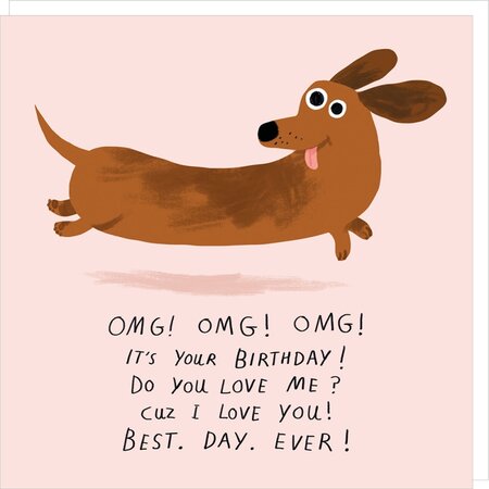 DD002 – Rosie made a thing Dog days wenskaart - best day