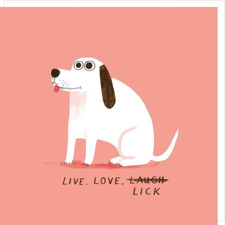 DD010 – Rosie made a thing Dog days wenskaart - lick