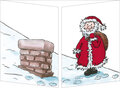 kerst CT118 Cache-Cache uitklapbare kaart - schoorsteen