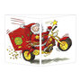 kerst CT132 Cache-Cache uitklapbare kaart - kerstman op scooter