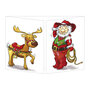kerst CT135 Cache-Cache uitklapbare kaart - kerstman rodeo