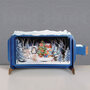 XMIB081 Message in a Bottle kerstkaart - schaatsen - pinguïns en hazen