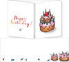 CT004 Cache-Cache uitklapbare kaart - happy birthday - taart