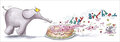 CT375 Cache-Cache uitklapbare kaart - happy birthday - blazen