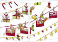 kerst CT158 Cache-Cache uitklapbare kerstkaart - kabelbaan