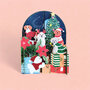 xpop055 pop-up kerstkaart - honden