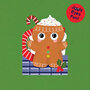 XWB002 laser gesneden kerstkaart Aww! so cute! - peperkoek mannetje